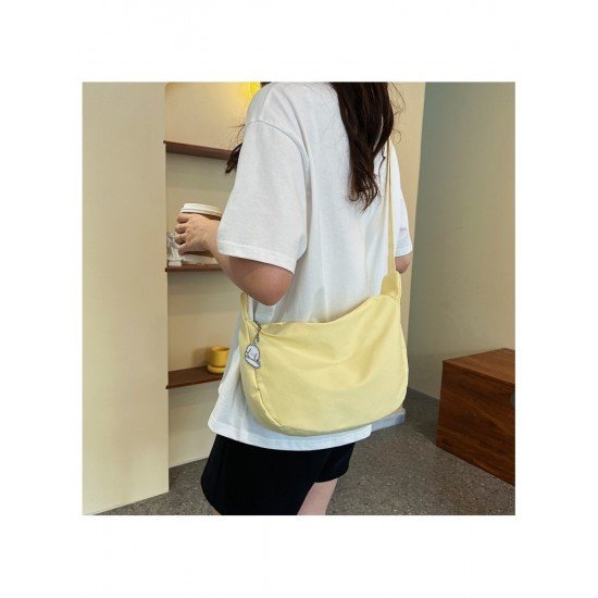 Casual Canvas Solid Large Shoulder Bags