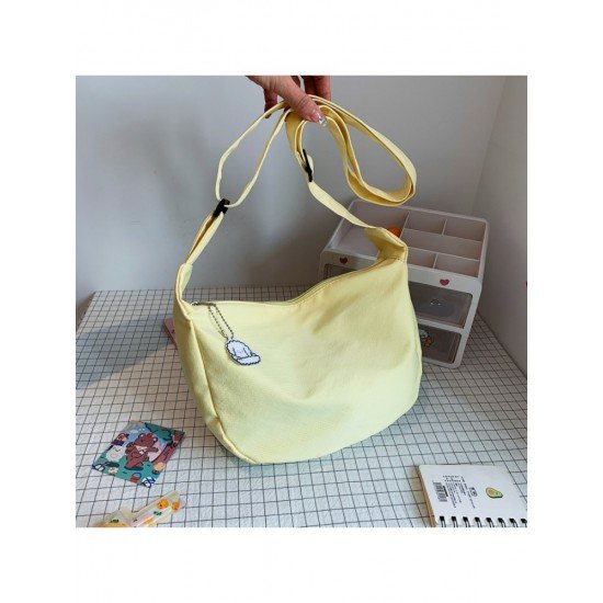 Casual Canvas Solid Large Shoulder Bags