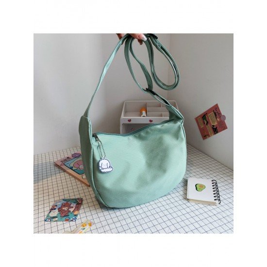 Casual Canvas Solid Large Shoulder Bags