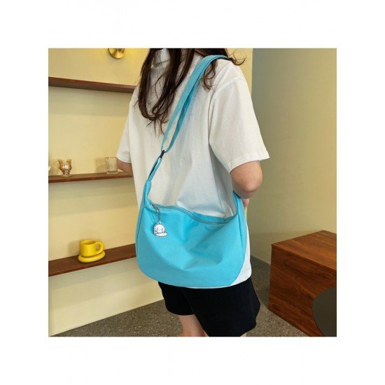 Casual Canvas Solid Large Shoulder Bags