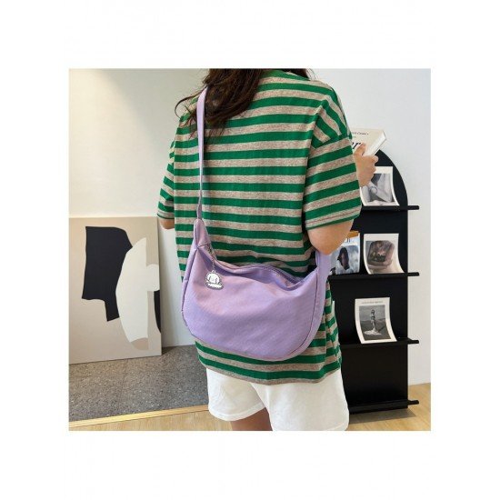 Casual Canvas Solid Large Shoulder Bags