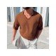  Pure Color Short Sleeve Men's Top