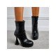 Alligator Pattern Black Street Trendy High Boots