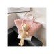  Cute Bear Plush Pure Color Large Capacity Bag