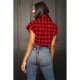 Casual Summer Gingham Blouse For Women