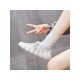 White Versatile Lace Up Women Sneakers