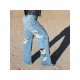  Fashion Pure Color Ripped Women's Denim Jeans