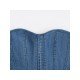 Ladies Denim Tie Wrap Strapless Tops