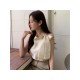  Korean Summer Pure Color Lace-up Sleeveless Top