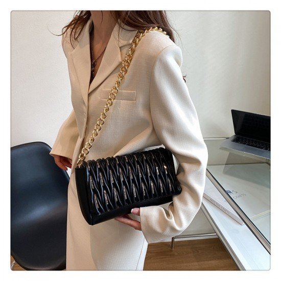 Stylish Sequined Chain Shoulder Bags For Women