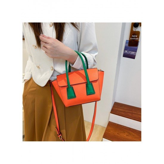 Contrast Color Shopping Shoulder Bag Handbags