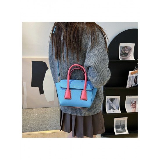 Contrast Color Shopping Shoulder Bag Handbags