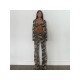  Fashion Camouflage Top And Trouser Women's Sets