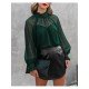  2022 Lantern Sleeve Pure Color Women's Blouse