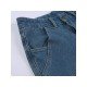 Y2K Style Straight Leg Low Rise Blue Jeans