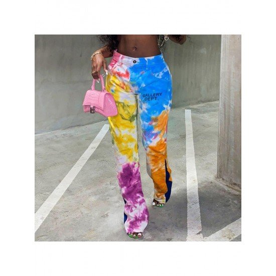 Stylish Tie Dye Bootcut Women Trousers