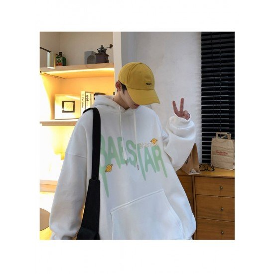  Loose Letter Graffiti Men's Casual Hoodies