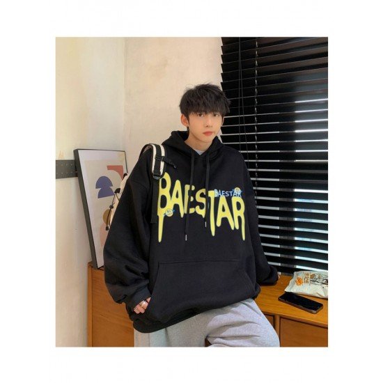  Loose Letter Graffiti Men's Casual Hoodies