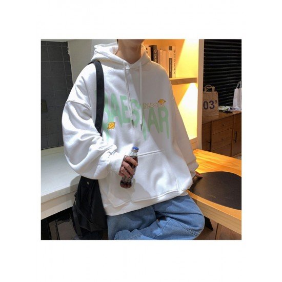  Loose Letter Graffiti Men's Casual Hoodies