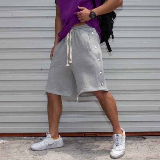  Summer Pure Color Drawstring Casual Shorts For Men