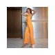 Open Back Halter Wide Leg Jumpsuits For Women