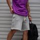  Summer Pure Color Drawstring Casual Shorts For Men