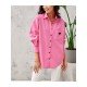  Pure Color Long Sleeve Women's Shirts