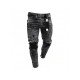  Fashion Pure Color Ripped Men's Denim Jeans