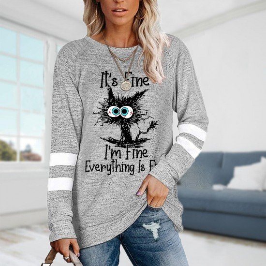 Funny Cute Graphic Long Sleeve Women Sweatshirts