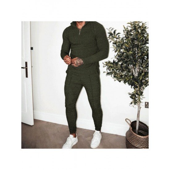  Casual Pure Color Men's Long Suits