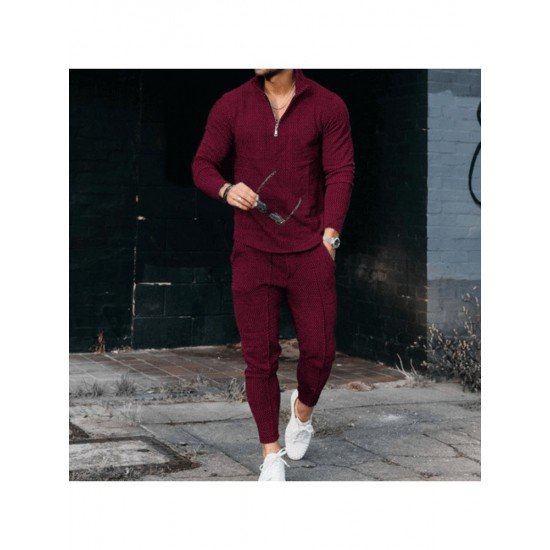  Casual Pure Color Men's Long Suits