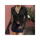  2022 See Through Pure Color Women's Top