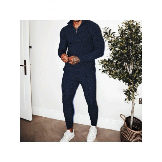  Casual Pure Color Men's Long Suits