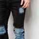  Fashion Ripped Patch Denim Jeans For Men