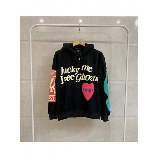 Graffiti Heart Printed Hoodies Tops For Women