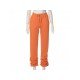  Loose Drawstring Letter Long Pants For Women