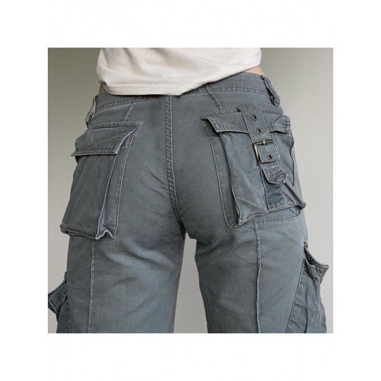 Street Zip Hem Straight Leg Cargo Jean