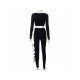 Square Neck Cut Out Matching 2 Piece Trouser Sets