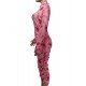  Slim Tie Dyed Women's Pink Long Sleeve Dress