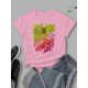 Summer Women Short Sleeve Printed T Shirts