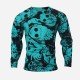  Casual Round Neck Skull Printing Men's Knitted Pullover