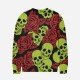  Casual Round Neck Skull Printing Men's Knitted Pullover