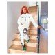 Skull Hooded White 2 Piece Jogger Sets For Women