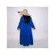  Casual Loose Split Hem Pure Color Long Dress