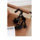  PU Square Toe Pure Color Women's High Heels