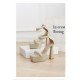  PU Square Toe Pure Color Women's High Heels