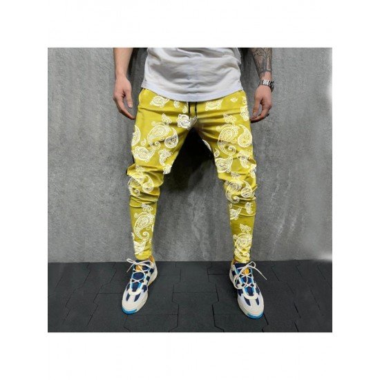  Fashion Casual Printing Men's Long Pants