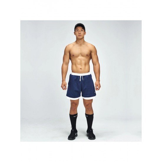  Men's Fitness Workout Contrast Color Patchwork Shorts