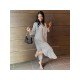  Fashion Casual Striped Split Hem Women's Dress