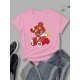 Crazy Bear Graphic Summer T Shirts